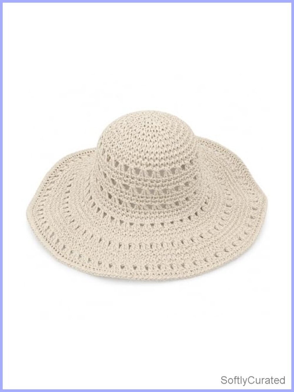 Wide Brim Straw Sun Hat, Floppy Beach Hat, Foldable Summer Cap